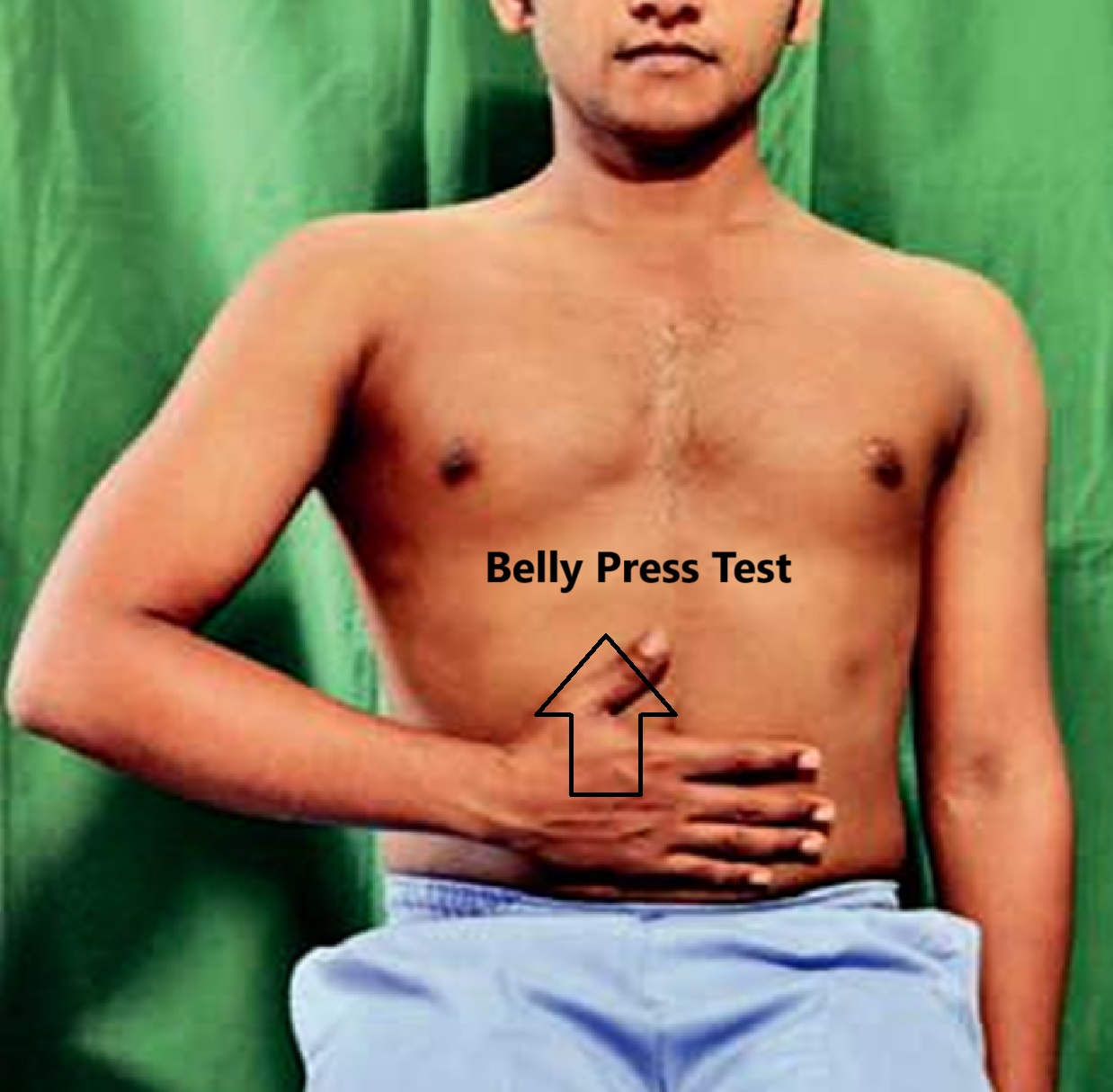 Belly press test